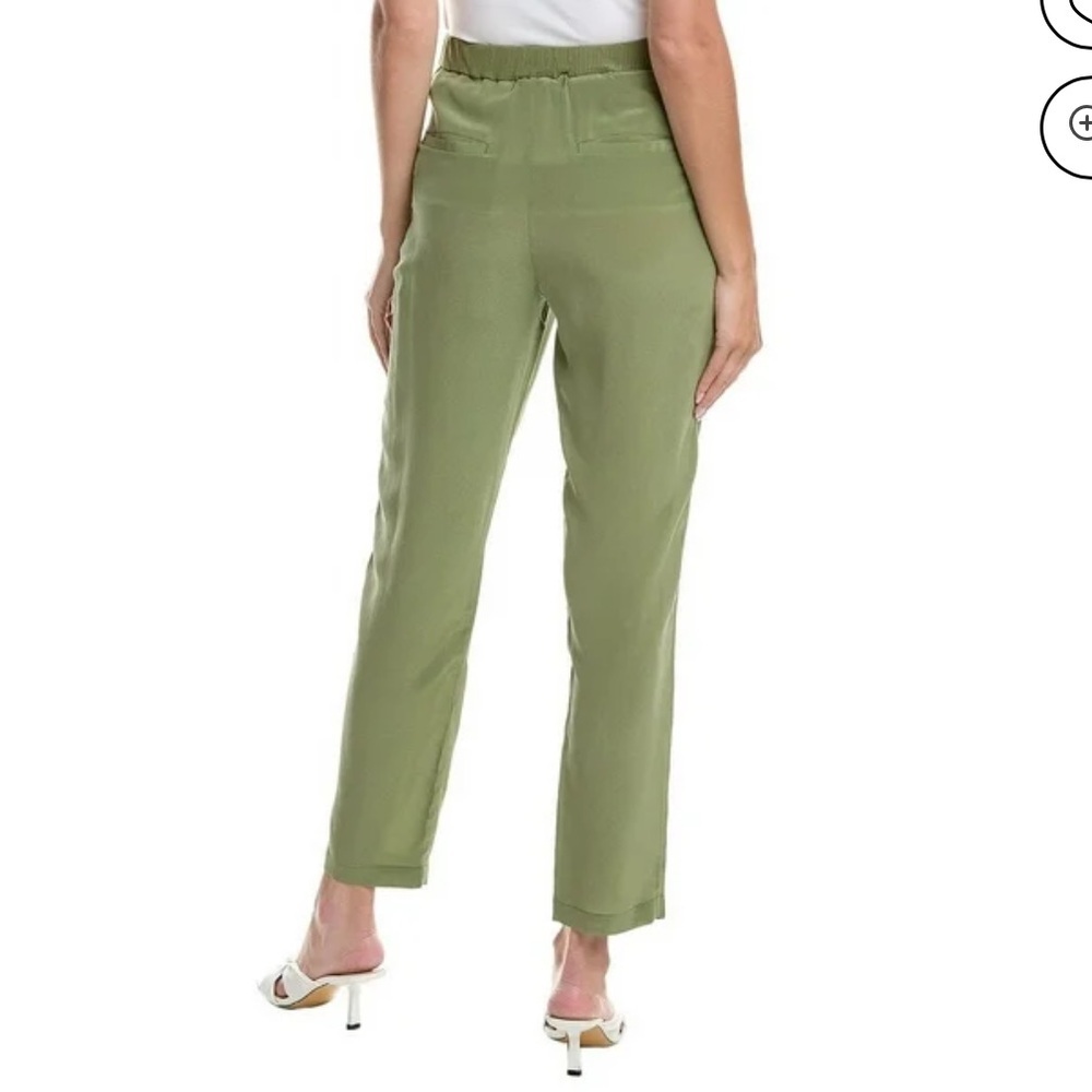 Joie Salima NWT Green Silk Pant High Rise Pleaded Front Lightweight Women's 6 - Picture 4 of 15